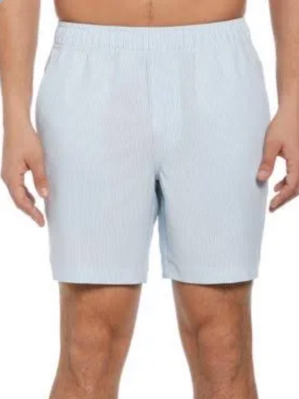 Southern Proper Blue & White Striped Seersucker Shorts Size XL
